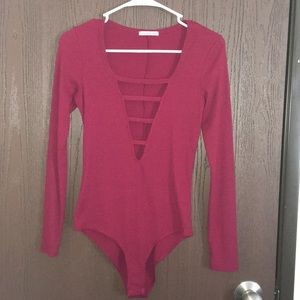 Women's maroon top